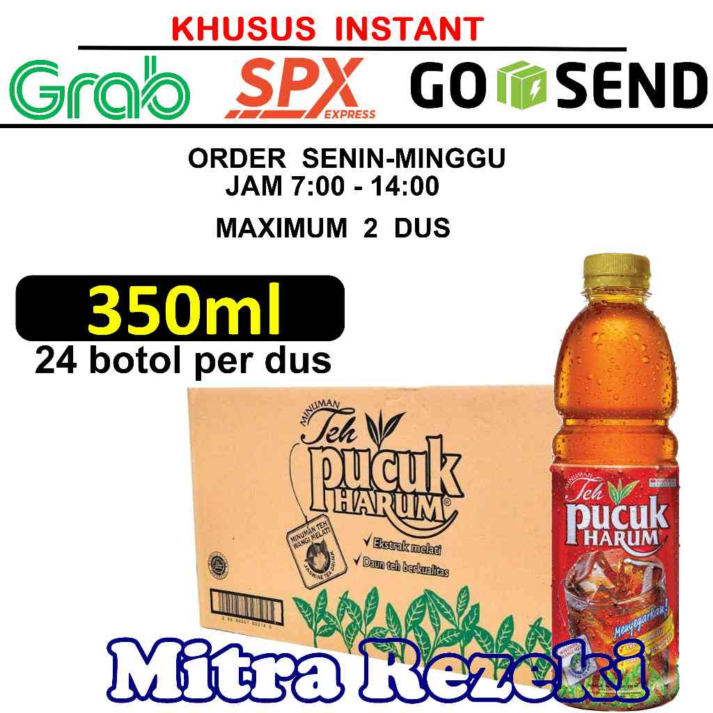 

TEH PUCUK HARUM 350ml 1 dus isi 24 botol MINUMAN SEGAR KHUSUS INSTAN GRAB GOSEND SPX EXPRESS