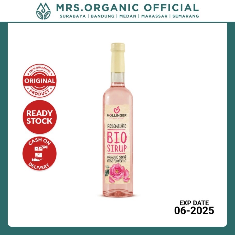 

Sirup Organik Hollinger Organic Rose Flower Syrup 500ml