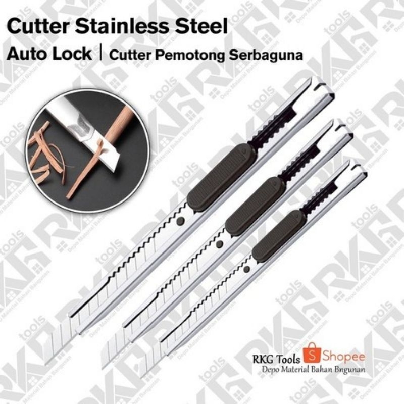 

⭐DIERS⭐Pisau Cutter Besi Mini / Pisau Cutter Stainless / Cutter Stainless