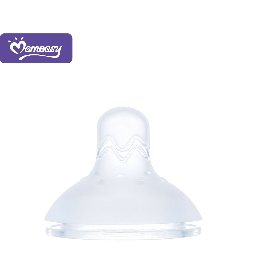 RB Dot Bayi Wide Neck Gepeng Plus Natural Nipple / Silicone Nipple Wide Neck Plus Natural Gepeng