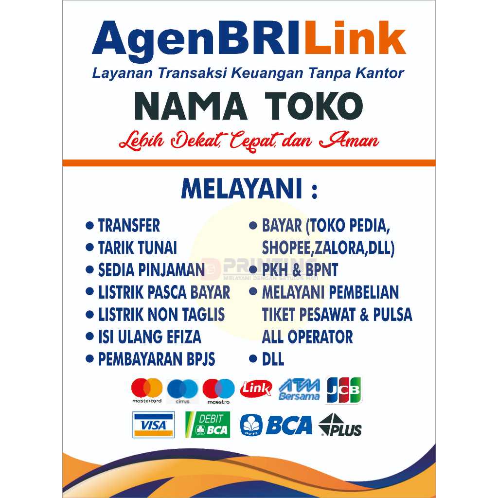 STIKER LAYANAN AGEN BRILINK