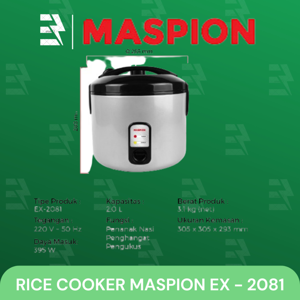 RICE COOKER MASPION EX - 2081/Maspion Rice Cooker Magic Com 2 Liter EX 2081