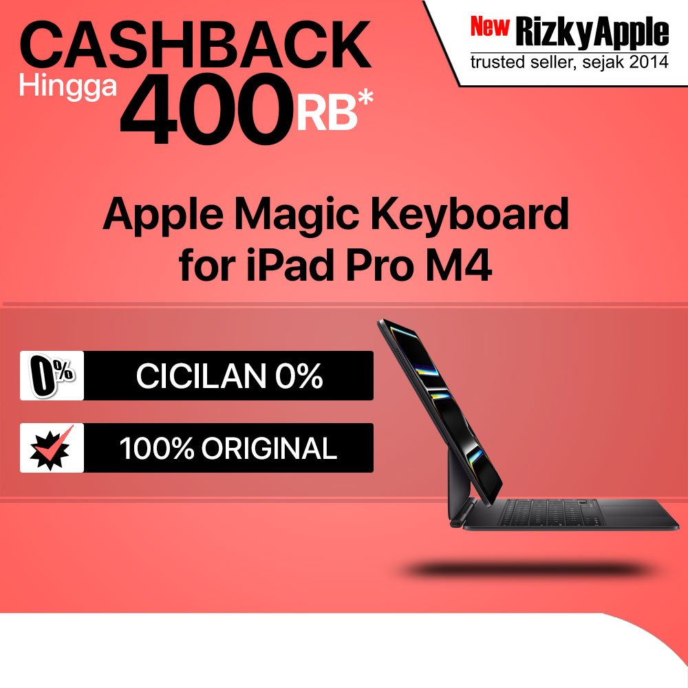 Apple Magic Keyboard for iPad Pro 13" dan 11" Inch M4 2024 Garansi Resmi Apple iBox Original