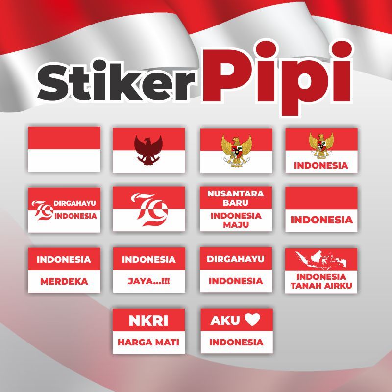 

Sticker Pipi Merah Putih / Stiker Pipi Bendera / Sticker Bendera Tempel Pipi / Anak Dewasa / Stiker Pipi Suporter Timnas