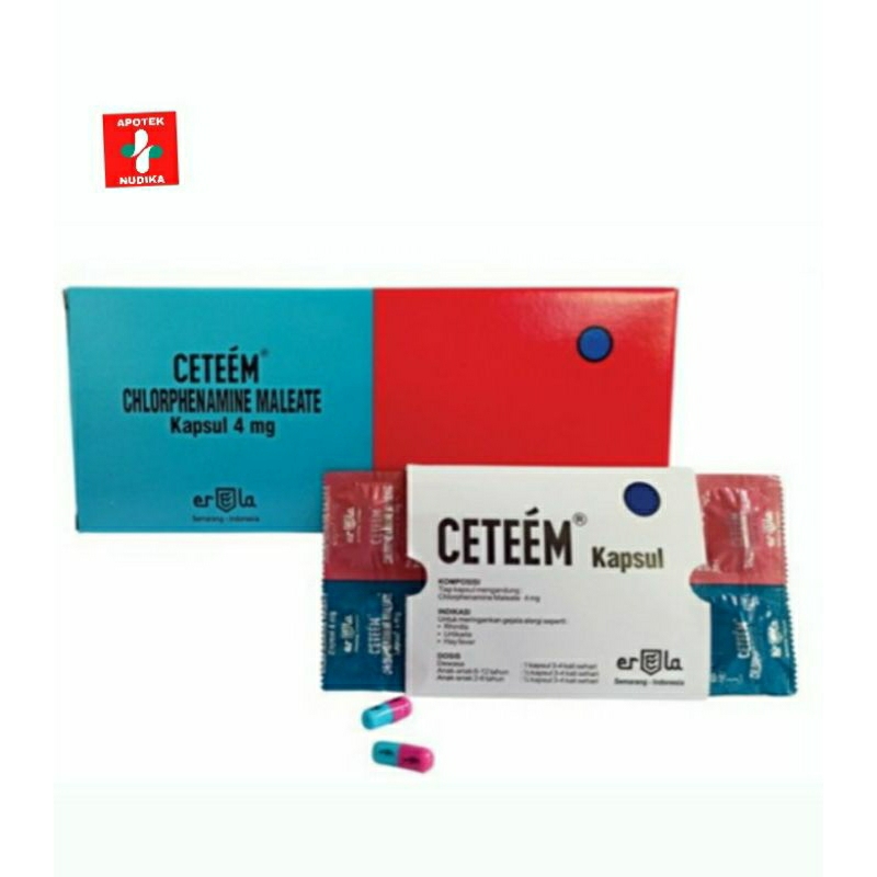 CETEEM kapsul erela, Obat alergi, gatal-gatal, biduran