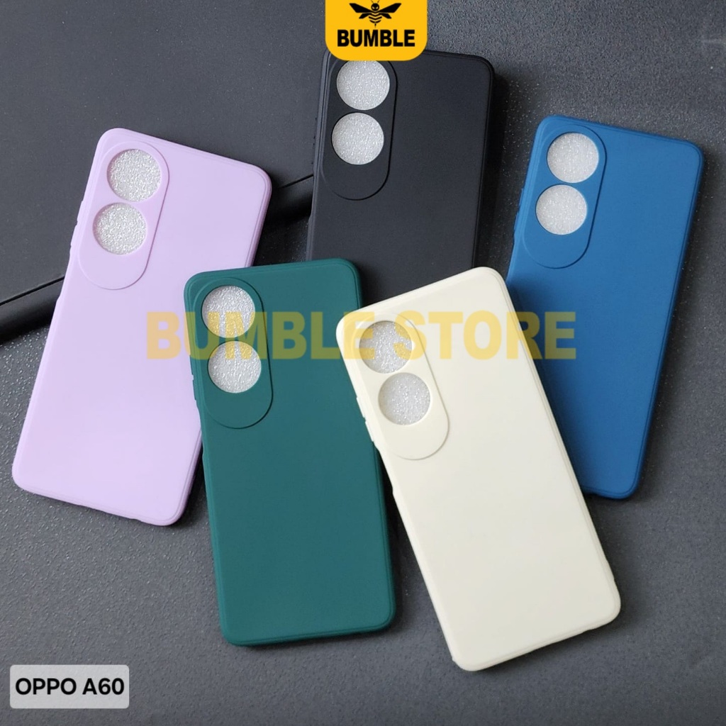 BUMBLE - Softcase Macaron Square Warna Case Oppo A60