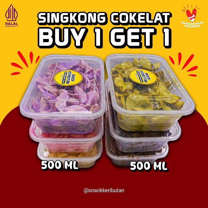 

Buy 1 Get 1 Singkong Cokelat Lumer 1000/2000 ML By Snack Keributan