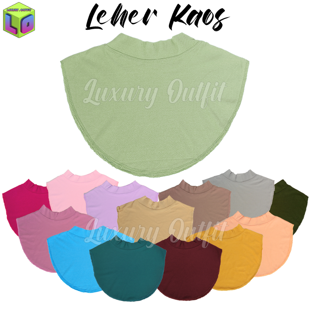 Manset Leher Kaos & Rayon Spandek Turtle Neck Wanita Polos Kerah Tinggi Dalaman Perempuan Hitam Puti