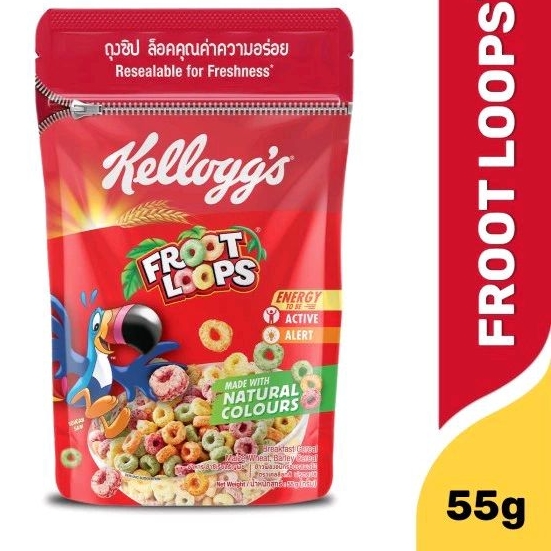 

Cereal Kelloggs Froot Loops Pouch Sereal 55g