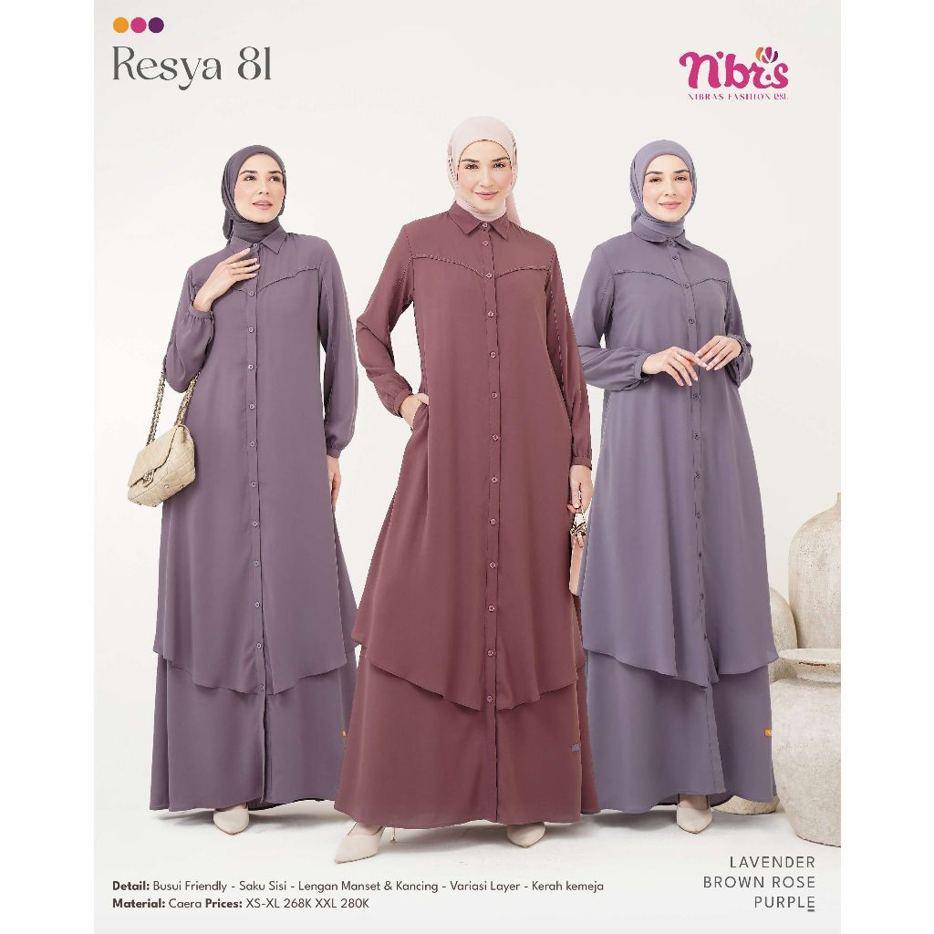 NIBRAS RESYA 81 NEW ARRIVAL / GAMIS NIBRAS RESYA / NEW COLLECTION / GAMIS NIBRAS TERBARU