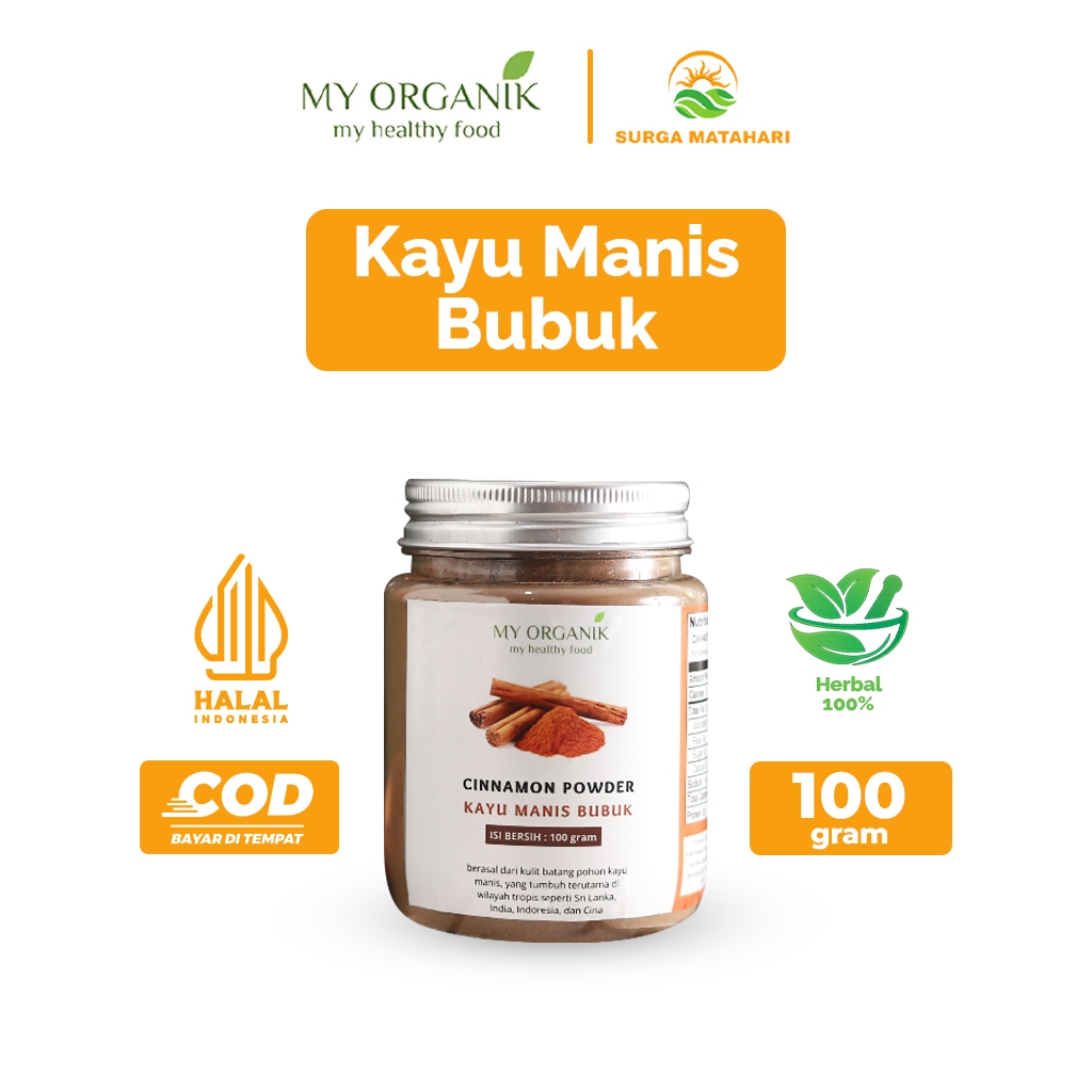 

My Organik Kayu Manis Ekstrak Bubuk Cinnamon Powder Kayu Manis Bubuk Murni Organic Ground Cinnamon