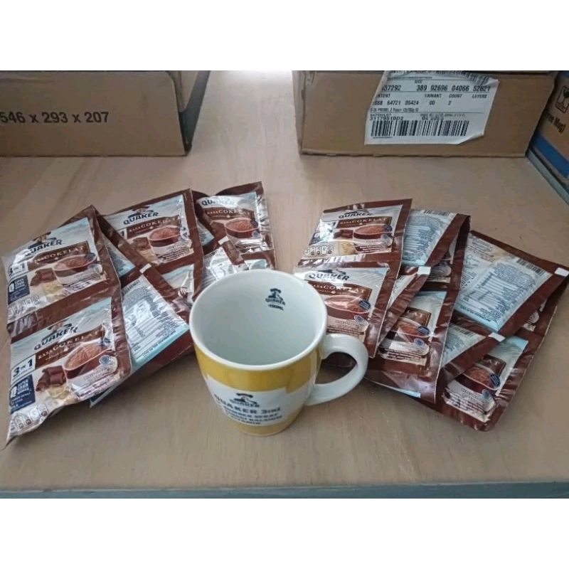 

Free Mug Quaker 3in1 Coklat / Vanila Sachet 28gr Minuman Sereal Oats (20pcs)
