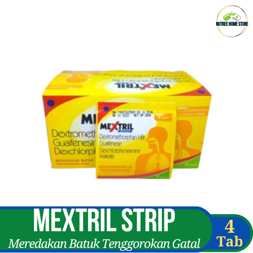 Mextril Strip Isi 4 Tablet | Obat Batuk & Gatal Tenggorokan