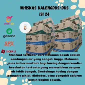 Makanan kaleng kucing Whiskas 1 DUS (ISI 24 PCS)