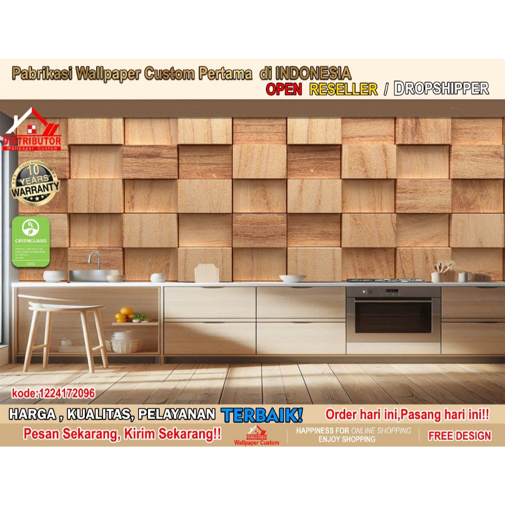 Wallpaper Custom 3D Motif | Wallpaper Abstrak | Wallpaper Custom Gambar | Wallpaper Kitchen | Wallpa