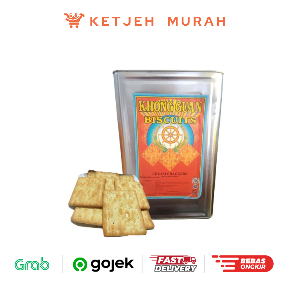 

Khong Guan Kaleng Besar Biskuit Cream Crackers Gabin 3,5 KG