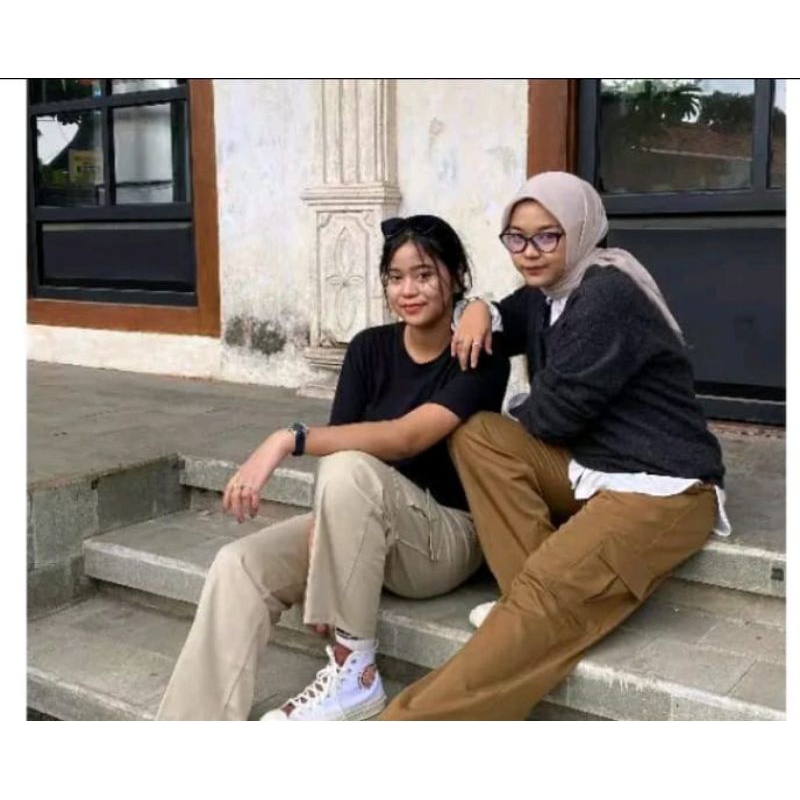 celana cargo wanita/celana cargo korean style /celana cargo cewek fashion abg Kekinian #spotmaster