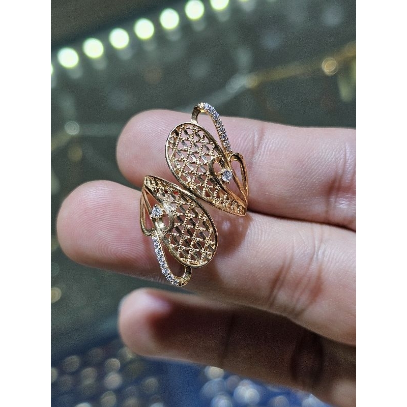 cincin size besar sayap spiral lebar