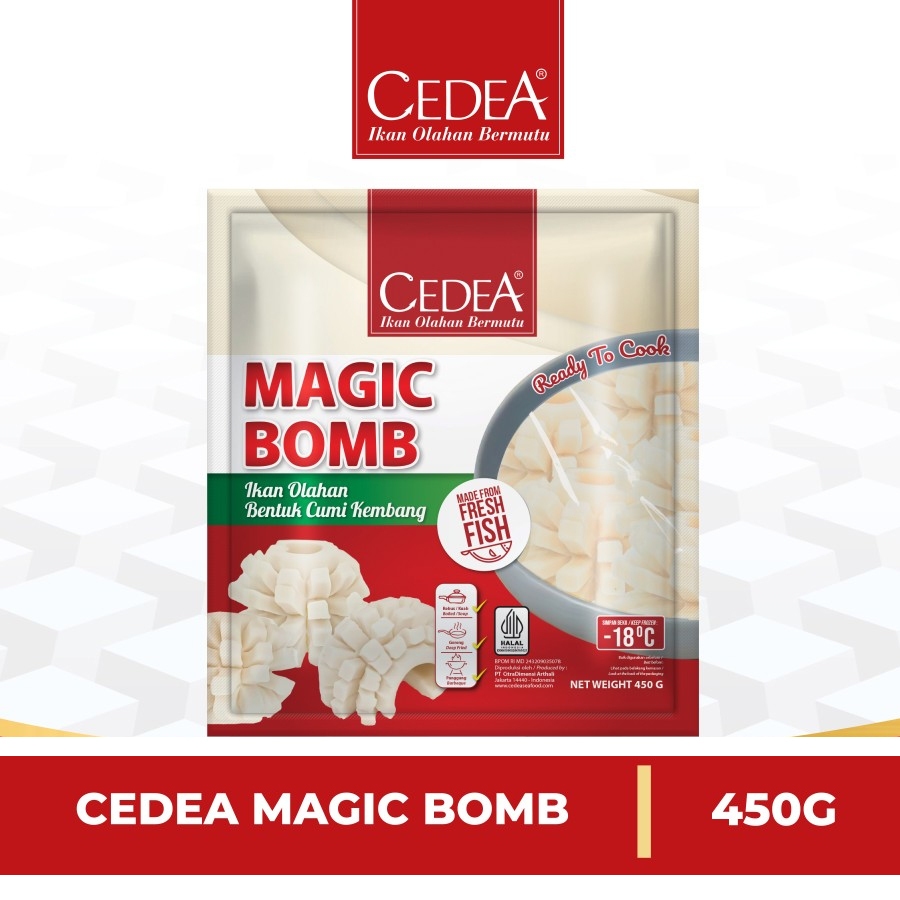 

CEDEA MAGIC BOMB 450gr Ikan Olahan Bentuk Cumi Kembang