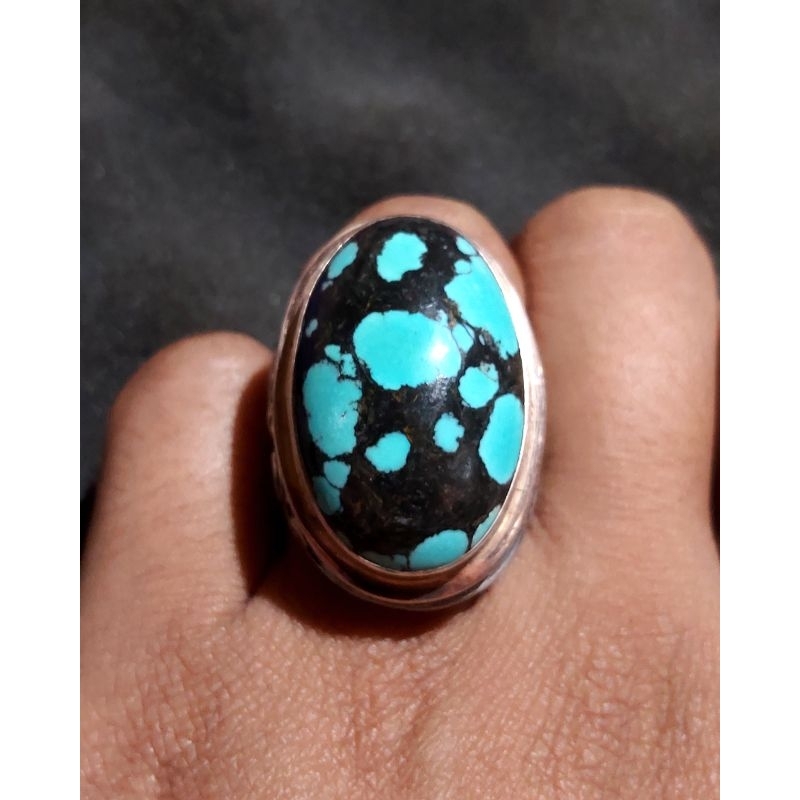 HQ NATURAL TURQUOISE - PIRUS HUBEI-XINJIANG-KARAKTER MATRIX-TOSKA HIJAU-BIRU-DWI WARNA-CEPLOK KURO-J