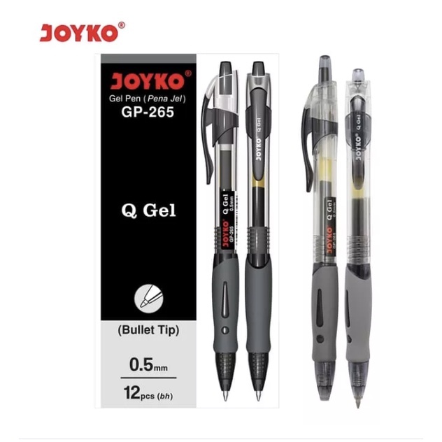 

Pulpen Gel Pen Klik JOYKO GP-265 Q GEL (Hitam) 0.5 mm