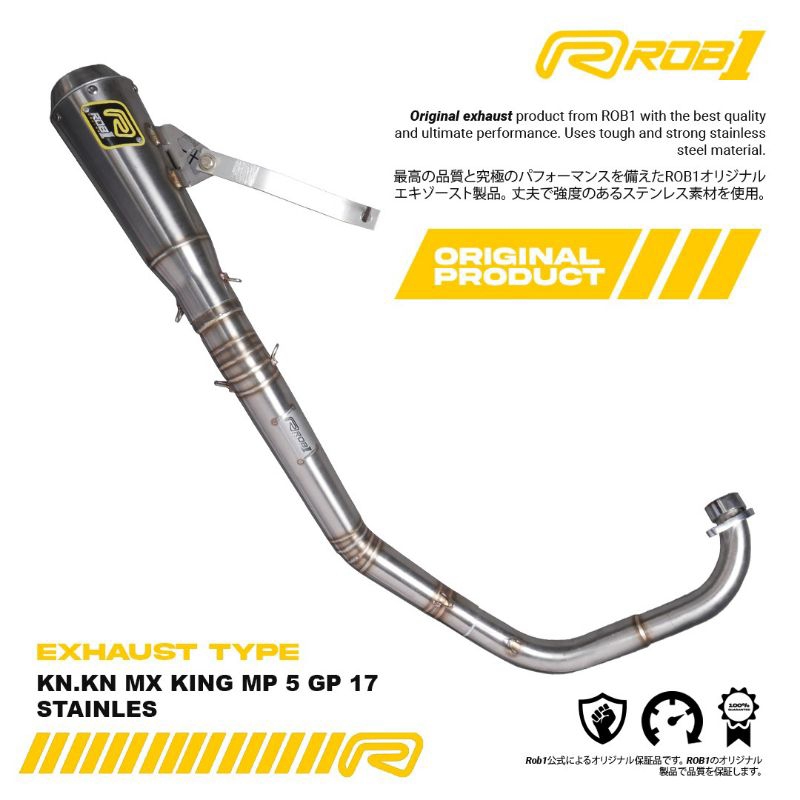 Knalpot MX King ROB1 RCB1 MP5 Gp17 [Stainless]