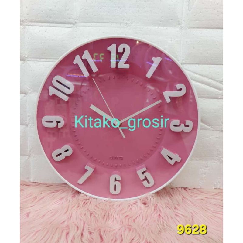 jam dinding polos warna warni type[9628]