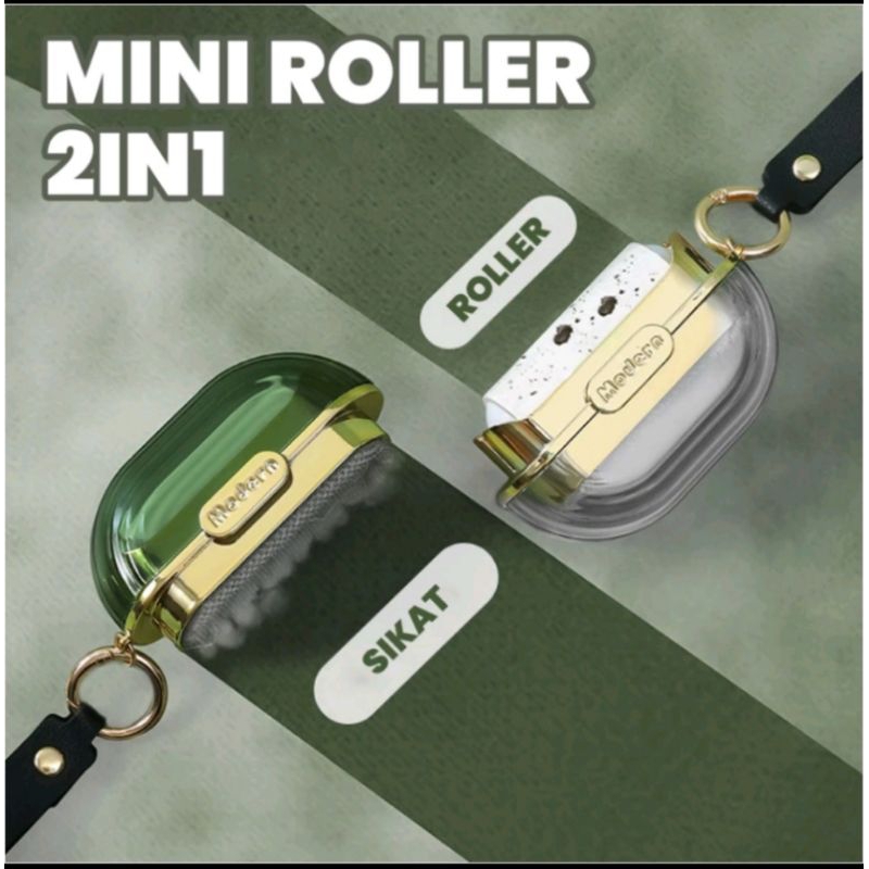 POCKET Pembersih Bulu Kucing/Anjing POCKET ROLLER Portable 2in1 Travel Mini Size Dua Sisi Stiker Rol