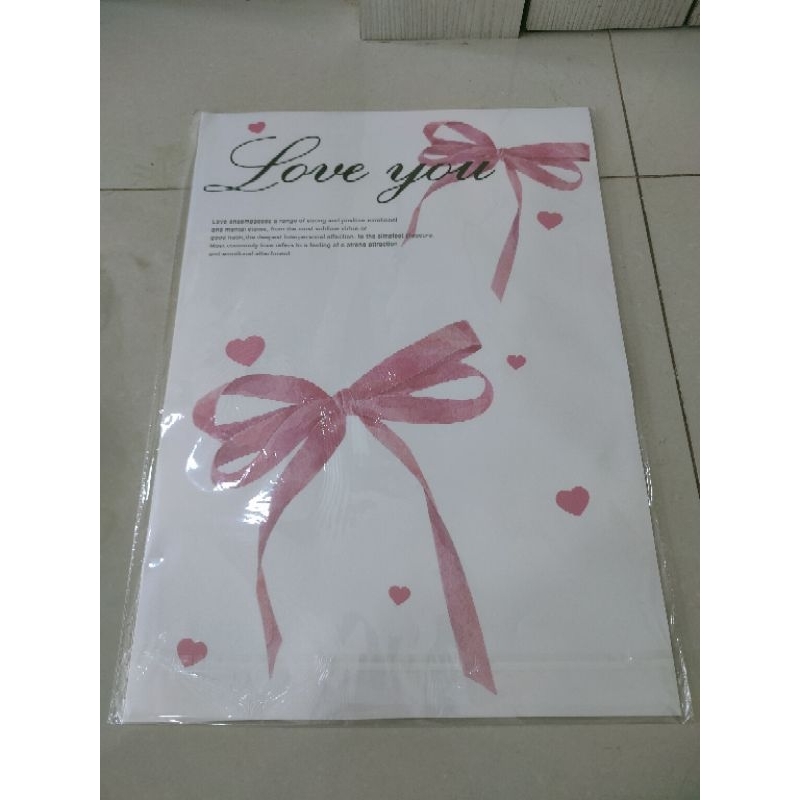 

kertas bunga motif love