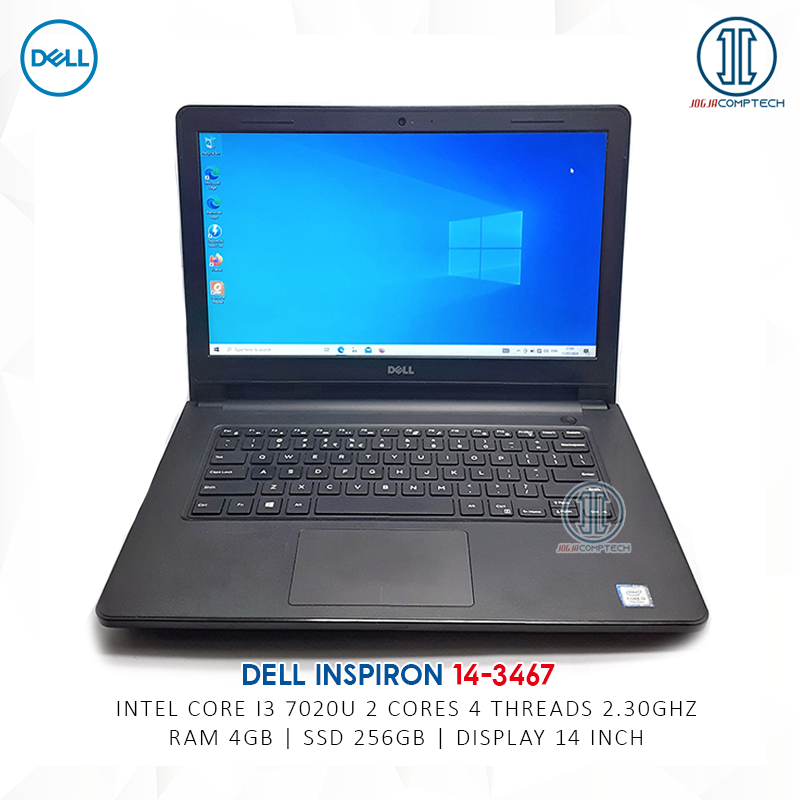 Laptop Dell Inspiron 14-3467 Intel Core i3 7020u generasi 7 ram 4gb SSD 256gb Layar 14 inch Laptop M