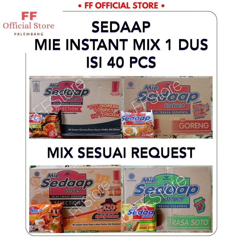 

Mie SEDAAP 1 Dus isi 40 Bks (Khusus MIX)