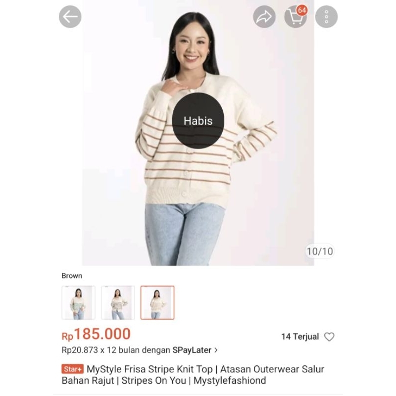 MY STYLE - Frisa Stripe Knit Top | Atasan outwear salur bahan rajut | Stripe On You | MyStyleFashion