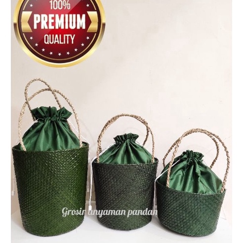 Pilihan Tas pandan EMBER POLOS parcel souvenir unik tas hampers natal keranjang parcel