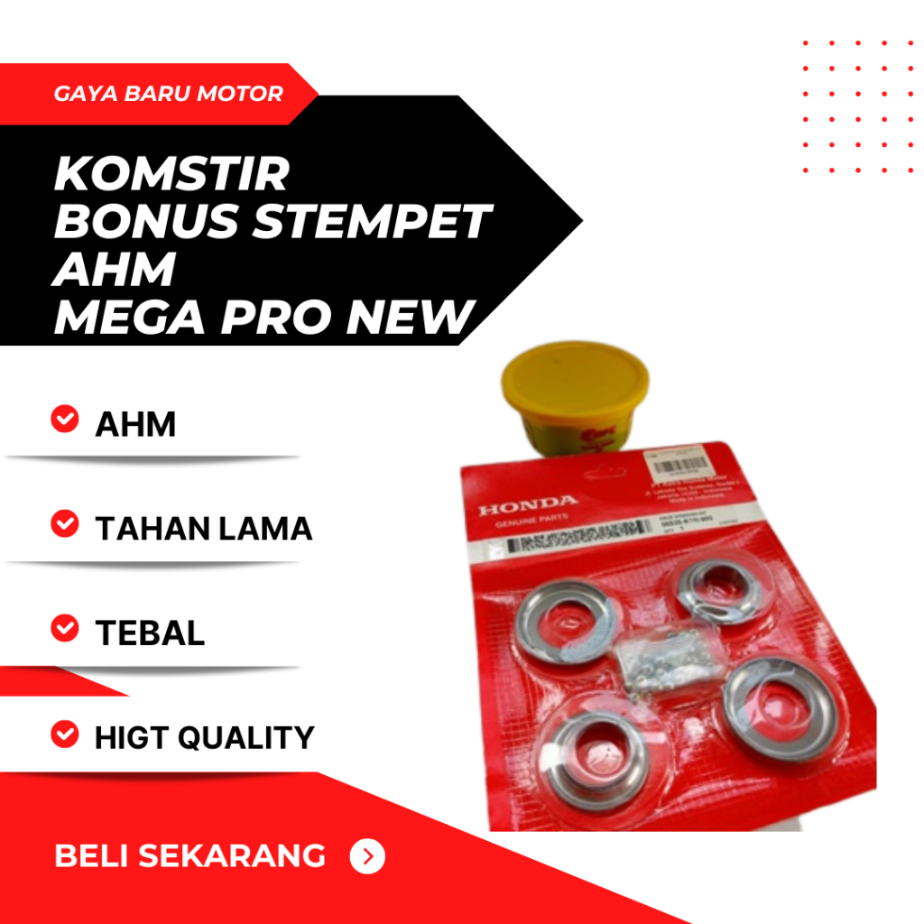 AHM PAKET MANGKOK STANG COMSTIR KOMSTIR VERZA CB 150 R NEW CB 150R MEGA PRO NEW + STEMPET ORIGINAL