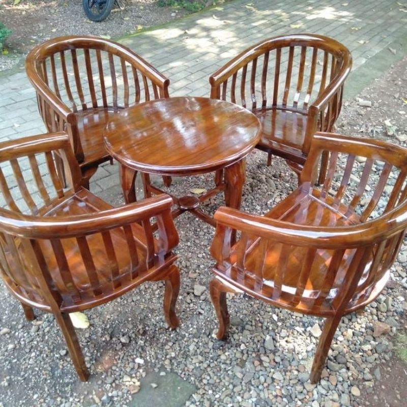 kursi betawi set 4kursi 1meja kursi teras kursi tamu betawi jati jepara