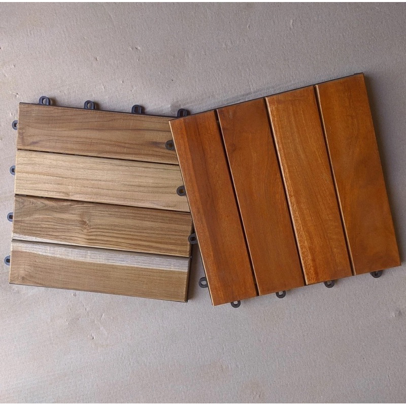 Decking Lantai - Decking Kayu Ukuran 30x30 - Decking Taman - Decking Kayu Jati