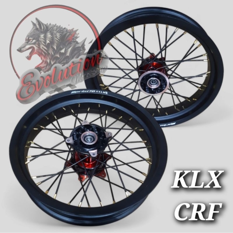 Velg jari-jari CRF - KLX RING 14 17 Velg supermotor CRF & KLX 300-350X17
