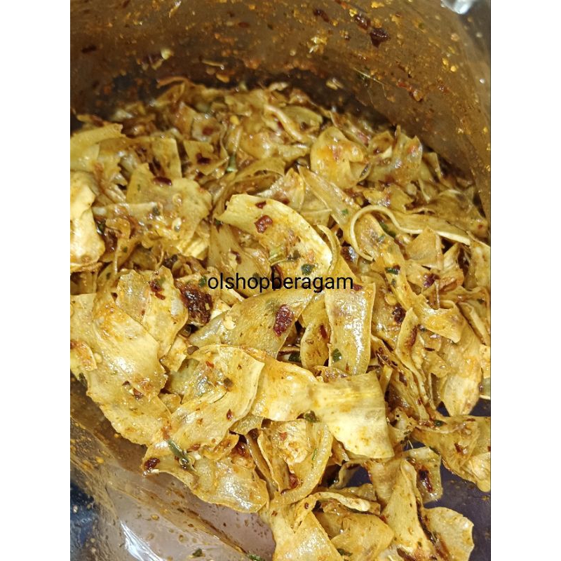 

Keripik singkong kriwil cikruh hot jeletot pedas daun jeruk 1kg