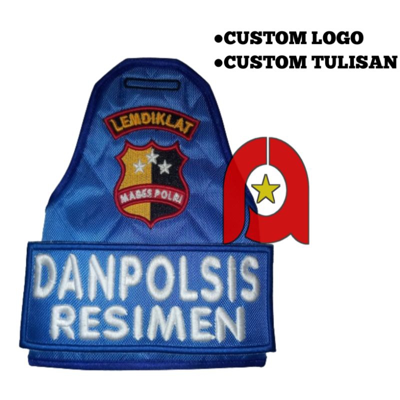 Banlengan danpolsis full perekat/ban lengan custom/Ban lengan bhabinkamtibmas/banlengan full perekat