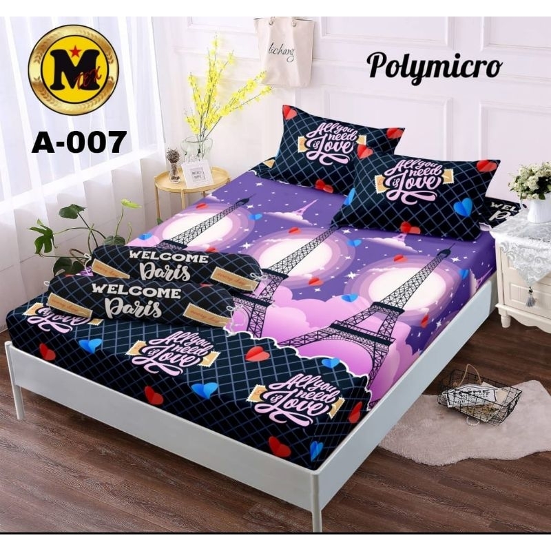 (COD) PROMO SEPREI MOTIF PARIS //SPREI UKURAN 180X200//160x200//120x200 CM//BAHAN KATUN DISPENSER CV