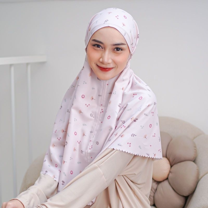 Omix_ Jilbab Langsung Motif Tali/Bergo Adem Ringan Bertali/Kerudung Instan Tali