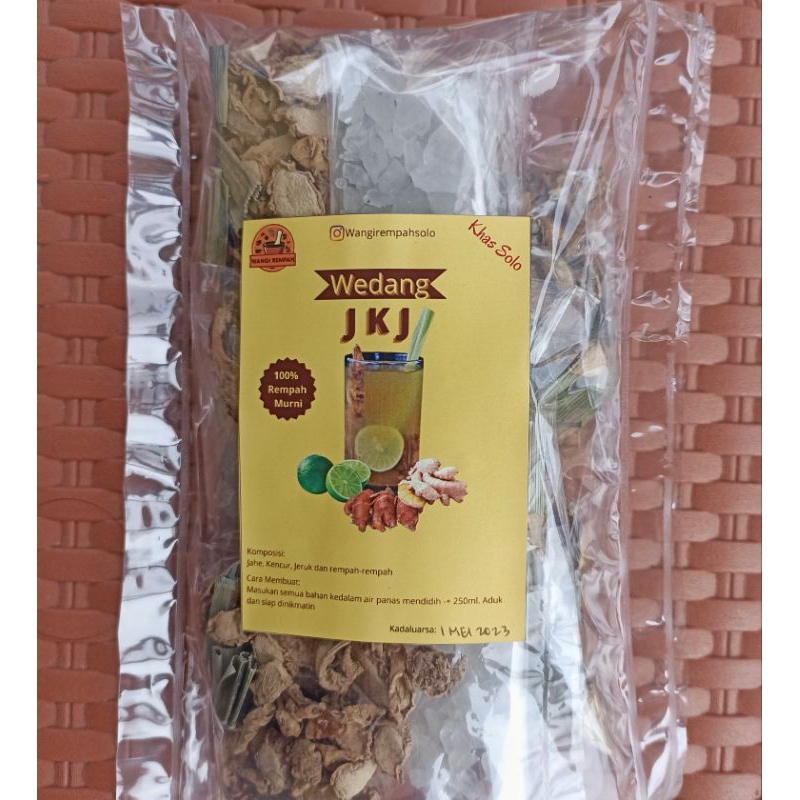 

WEDANG JKJ (JAHE KENCUR JERUK) KHAS SOLO ISI 5 PCS