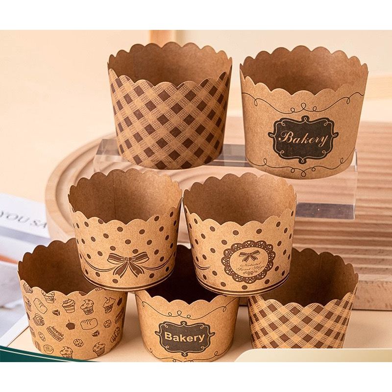 50pcs paper cupcakes motif warna warni / muffin cup / kertas cupcakes / kertas roti / paper cup cake
