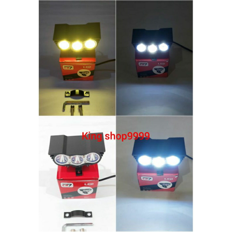 lampu tembak sorot owl 3 mata CR7 semua motor universal