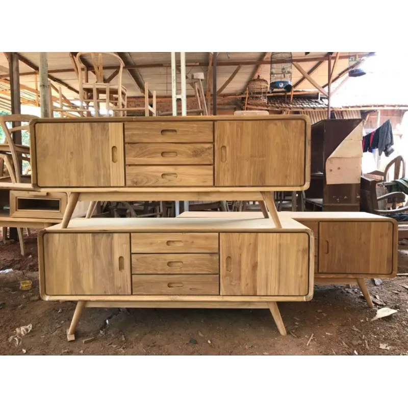 bufet Tv retro minimalis modern-bufet Tv cantik-bufet meja hias kayu