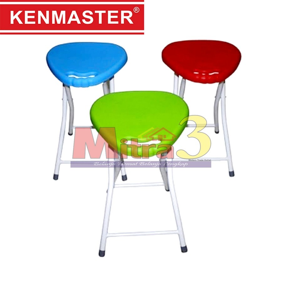 Kursi Lipat Portable Travel KENMASTER / Bangku Tongkat Serbaguna - Merah