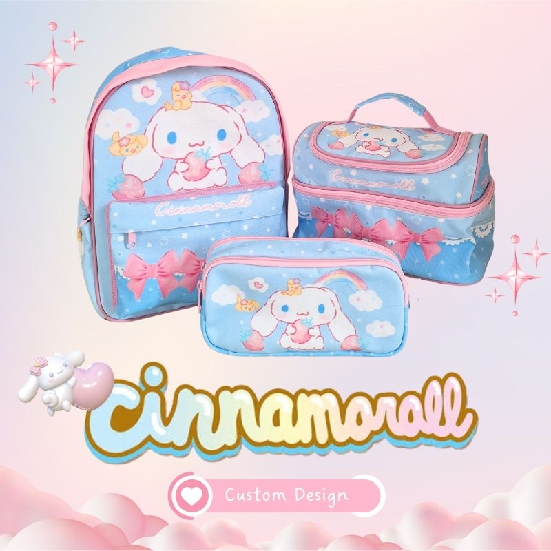 LITTLE LUMNA - Tas Ransel Sanrio Cinnamoroll / Tas Bekal Sanrio Cinnamoroll / Tempat Pensil Sanrio C