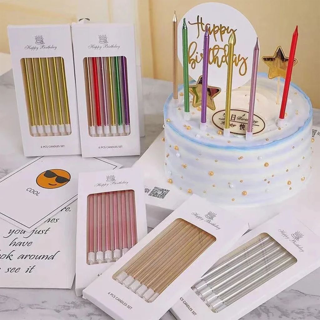 LILIN ULANG TAHUN PANJANG / LILIN ULANG TAHUN METALIK PANJANG LURUS