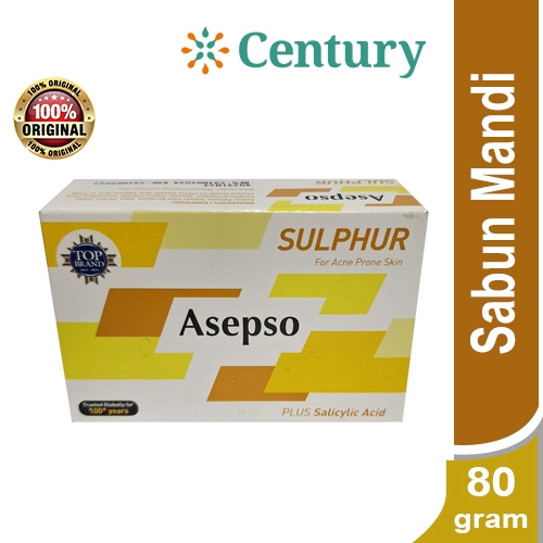 Asepso Sulphur 80g / Sabun / Sulfur