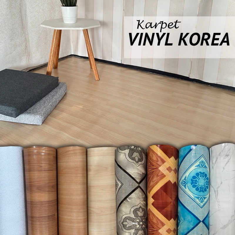 Karpet Vinyl Lantai Korea Perlak Lantai Meteran Kayu Marmer